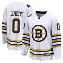 Youth Fanatics Branded Boston Bruins Michael DiPietro White Breakaway 100th Anniversary Jersey - Premier