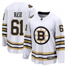 Youth Fanatics Branded Boston Bruins Rick Nash White Breakaway 100th Anniversary Jersey - Premier