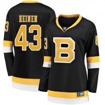 Women's Fanatics Branded Boston Bruins Danton Heinen Black Breakaway Alternate Jersey - Premier
