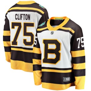 Youth Fanatics Branded Boston Bruins Connor Clifton White 2019 Winter Classic Jersey - Breakaway
