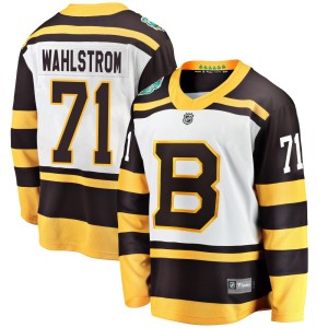 Youth Fanatics Branded Boston Bruins Oliver Wahlstrom White 2019 Winter Classic Jersey - Breakaway