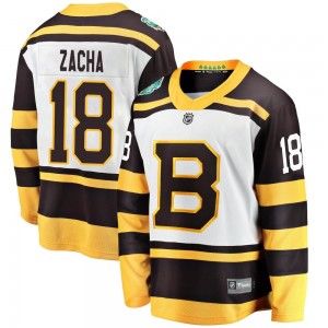 Youth Fanatics Branded Boston Bruins Pavel Zacha White 2019 Winter Classic Jersey - Breakaway