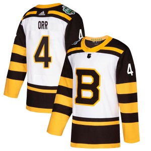 Men's Adidas Boston Bruins Bobby Orr White 2019 Winter Classic Jersey - Authentic
