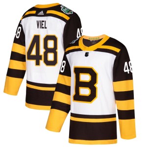 Men's Adidas Boston Bruins Jeffrey Viel White 2019 Winter Classic Jersey - Authentic