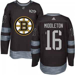 Men's Boston Bruins Rick Middleton Black 1917-2017 100th Anniversary Jersey - Authentic