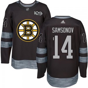 Men's Boston Bruins Sergei Samsonov Black 1917-2017 100th Anniversary Jersey - Authentic