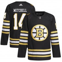Men's Adidas Boston Bruins Ian Mitchell Black 100th Anniversary Primegreen Jersey - Authentic