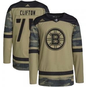Men's Adidas Boston Bruins Connor Clifton Camo Military Appreciation Practice Jersey - Authentic
