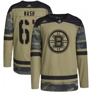 Men's Adidas Boston Bruins Rick Nash Camo Military Appreciation Practice Jersey - Authentic