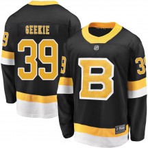 Men's Fanatics Branded Boston Bruins Morgan Geekie Black Breakaway Alternate Jersey - Premier