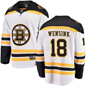 Youth Fanatics Branded Boston Bruins John Wensink White Away Jersey - Breakaway