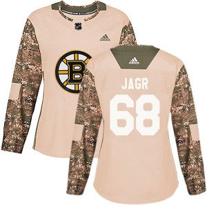 Women's Adidas Boston Bruins Jaromir Jagr Camo Veterans Day Practice Jersey - Authentic