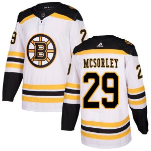 Youth Adidas Boston Bruins Marty Mcsorley White Away Jersey - Authentic