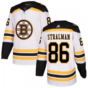 Youth Adidas Boston Bruins Anton Stralman White Away Jersey - Authentic