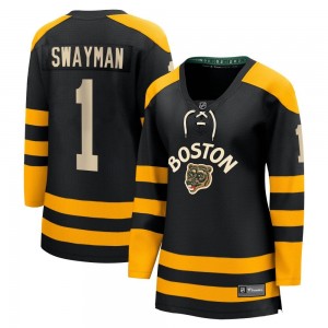 Women's Fanatics Branded Boston Bruins Jeremy Swayman Black 2023 Winter Classic Jersey - Breakaway