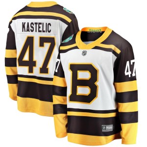 Men's Fanatics Branded Boston Bruins Mark Kastelic White 2019 Winter Classic Jersey - Breakaway