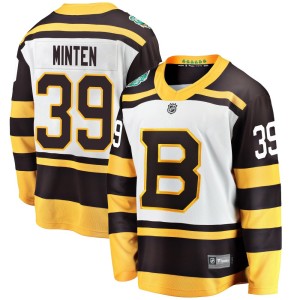 Men's Fanatics Branded Boston Bruins Fraser Minten White 2019 Winter Classic Jersey - Breakaway