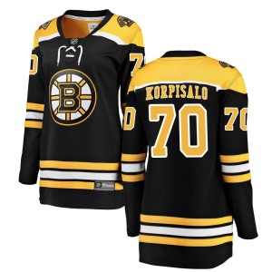 Women's Fanatics Branded Boston Bruins Joonas Korpisalo Black Home Jersey - Breakaway