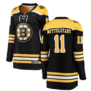 Women's Fanatics Branded Boston Bruins Casey Mittelstadt Black Home Jersey - Breakaway