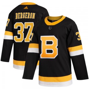Men's Adidas Boston Bruins Patrice Bergeron Black Alternate Jersey - Authentic