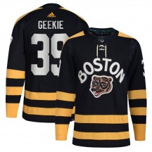 Men's Adidas Boston Bruins Morgan Geekie Black 2023 Winter Classic Jersey - Authentic
