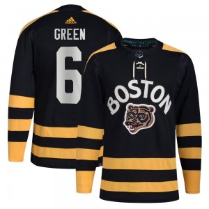 Men's Adidas Boston Bruins Ted Green Green Black 2023 Winter Classic Jersey - Authentic