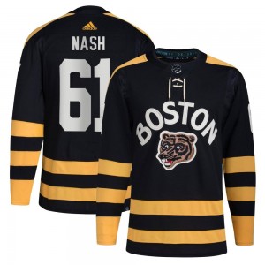 Men's Adidas Boston Bruins Rick Nash Black 2023 Winter Classic Jersey - Authentic