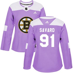 Women's Adidas Boston Bruins Marc Savard Purple Fights Cancer Practice Jersey - Authentic