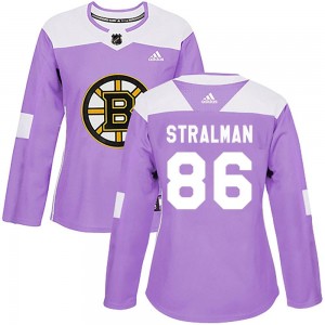Women's Adidas Boston Bruins Anton Stralman Purple Fights Cancer Practice Jersey - Authentic
