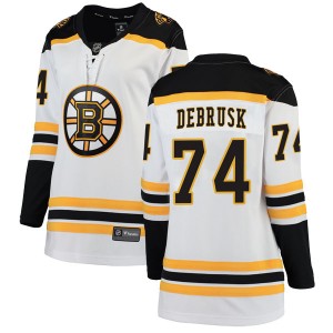 Women's Fanatics Branded Boston Bruins Jake DeBrusk White Away Jersey - Breakaway