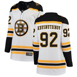 Women's Fanatics Branded Boston Bruins Marat Khusnutdinov White Away Jersey - Breakaway