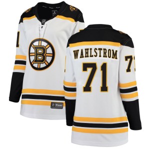 Women's Fanatics Branded Boston Bruins Oliver Wahlstrom White Away Jersey - Breakaway