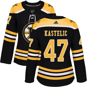 Women's Adidas Boston Bruins Mark Kastelic Black Home Jersey - Authentic