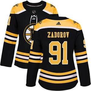 Women's Adidas Boston Bruins Nikita Zadorov Black Home Jersey - Authentic