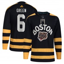 Youth Adidas Boston Bruins Ted Green Green Black 2023 Winter Classic Jersey - Authentic