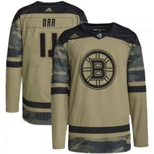 Youth Adidas Boston Bruins Bobby Orr Camo Military Appreciation Practice Jersey - Authentic