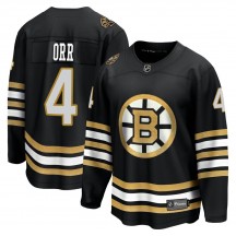 Youth Fanatics Branded Boston Bruins Bobby Orr Black Breakaway 100th Anniversary Jersey - Premier