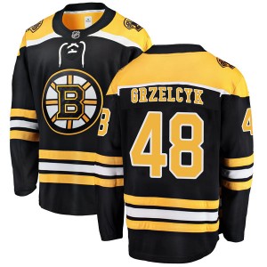 Youth Fanatics Branded Boston Bruins Matt Grzelcyk Black Home Jersey - Breakaway