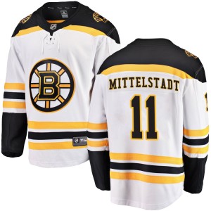 Men's Fanatics Branded Boston Bruins Casey Mittelstadt White Away Jersey - Breakaway