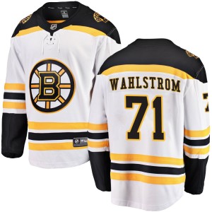 Men's Fanatics Branded Boston Bruins Oliver Wahlstrom White Away Jersey - Breakaway